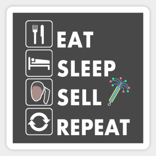 Eat Sleep Sell Deb Boondoggle Key Chains Repeat Magnet